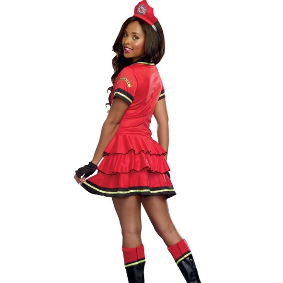 CNC Costume National Dresses & Skirts - Fire fighter red Halloween costume dress size XL!